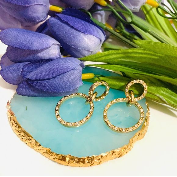 🌹SUGARFIX crystal oval golden drop earring - Picture 3 of 10